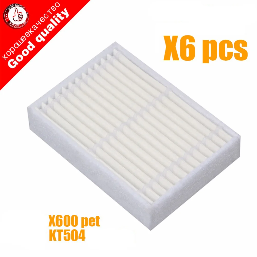 

6pcs HEPA Filter for midea vcr15 X750 FOR Proscenic Summer P1 P2 P3 Kavity Elipse Pro Robotic Vacuum Cleaner Accessories