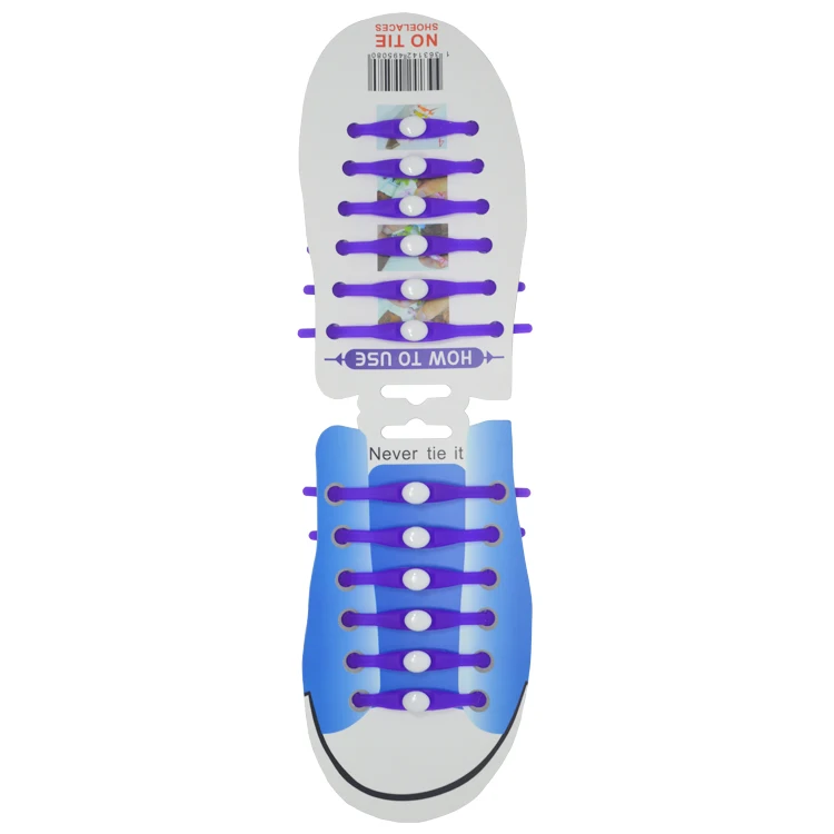 12 шт./набор, эластичные силиконовые шнурки для обуви, специальные шнурки без шнурков, шнурки для обуви для мужчин и женщин, шнурки для обуви, резиновый шнурок - Цвет: Фиолетовый