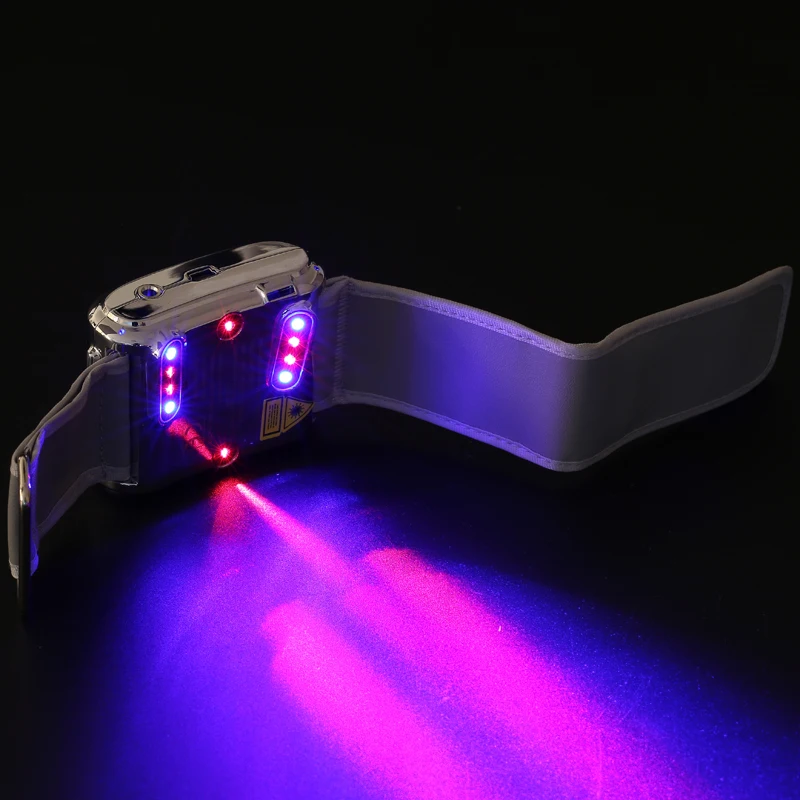 

New Arrival Blood clean low level laser therapy wrist watch red/blue laser semiconductor laser therapy medical device