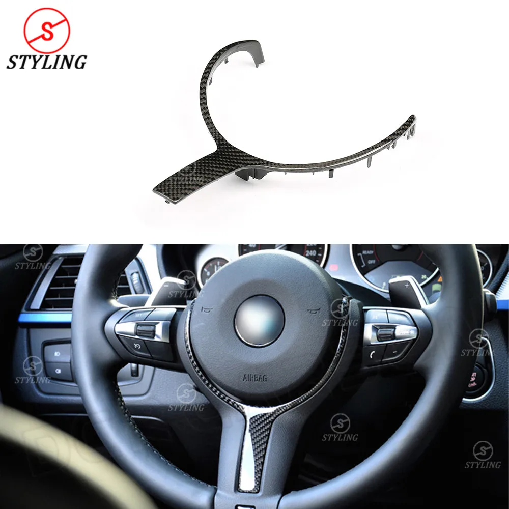 

For BMW F21 F22 F36 Carbon Fiber Steering wheel Patch trim Cover F20 F30 F32 F33 F10 F12 X5 F15 X6 F16 Replacement Interior trim