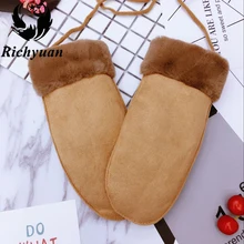 Женские перчатки без пальцев новые модные женские зимние противоскользящие эластичные перчатки с мягкой подкладкой зимние перчатки