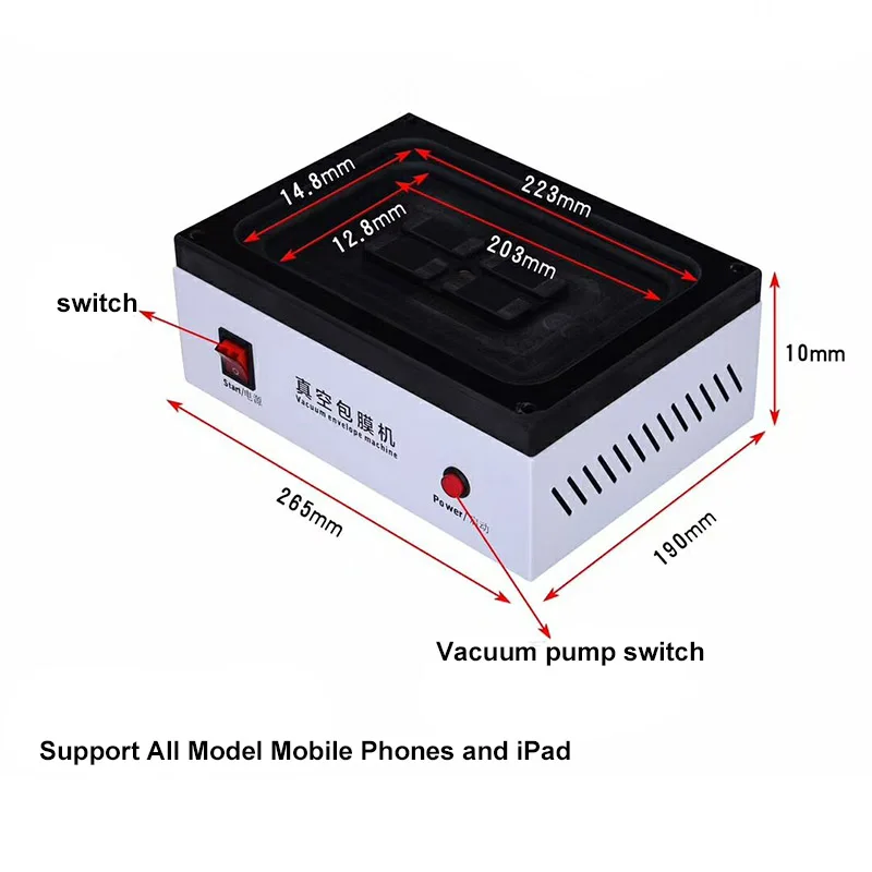 Мобильный телефон вакуумная машина для изготовления конвертов для задней крышки телефона конверт для iPhone samsung Все модели смартфонов и iPad