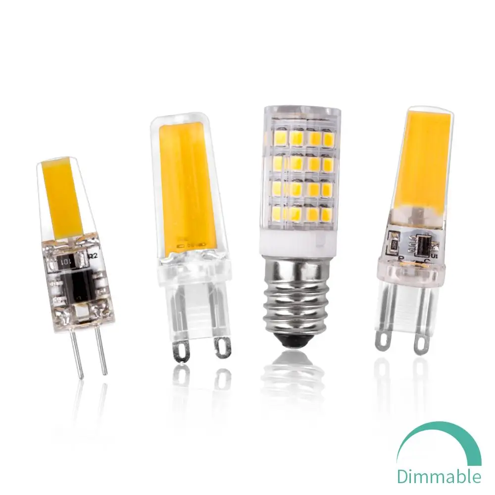 Led G4 G9 E14 Lamp Bulb Dimming Lighting COB SMD AC DC 12V 220V 3W 6W