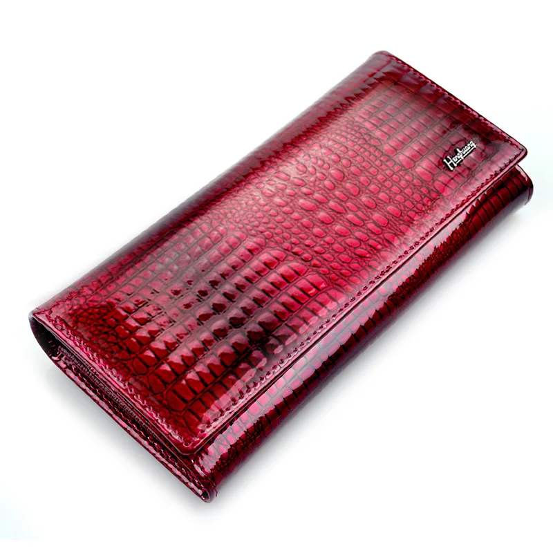 HH Women Wallets and Purses Luxury Brand Alligator Long Genuine Leather Ladies Clutch Coin Purse Female