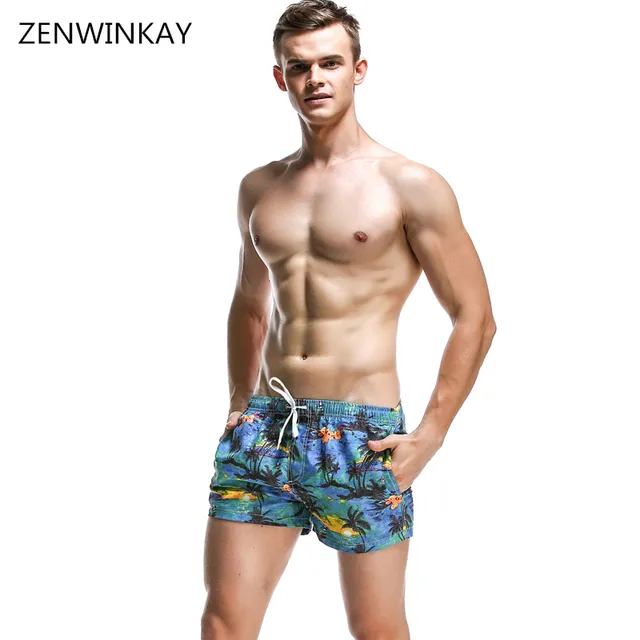 Best Offers 2017 Male Summer Beach Print Men's Swimming Trunks for Surfing Briefs Swimwear Men Shorts Swimsuit Sport Man Swim Wear S M L XL