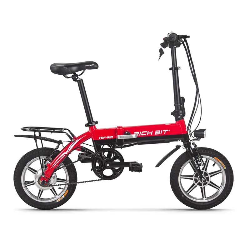 

Richbit 14 Inch Portable City Folding Electric Bike Mini Folding Bike 250w*36v 10.2ah Lithium Battery Electric Bike City Cycling