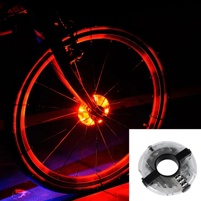 US $5.82 Leadbike Bicycle Wheel Light Bike Front/Tail Hub Light Led Spoke Warning Lamp Cycling Decoration Ni