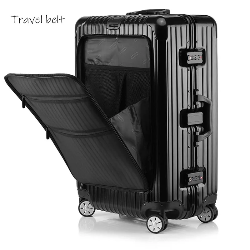 

Luxury high quality 100% aluminum frame 20/24/26/29 inch size Extra large volume Rolling Luggage Spinner brand Travel Suitcase