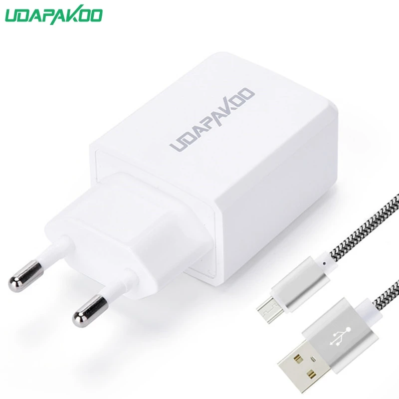 

Udapakoo Adapter Fast Charging Wall Charger & micro usb cable for lenovo K3 Note S90 K5 Note K5 A5000 huawei lg samsung htc