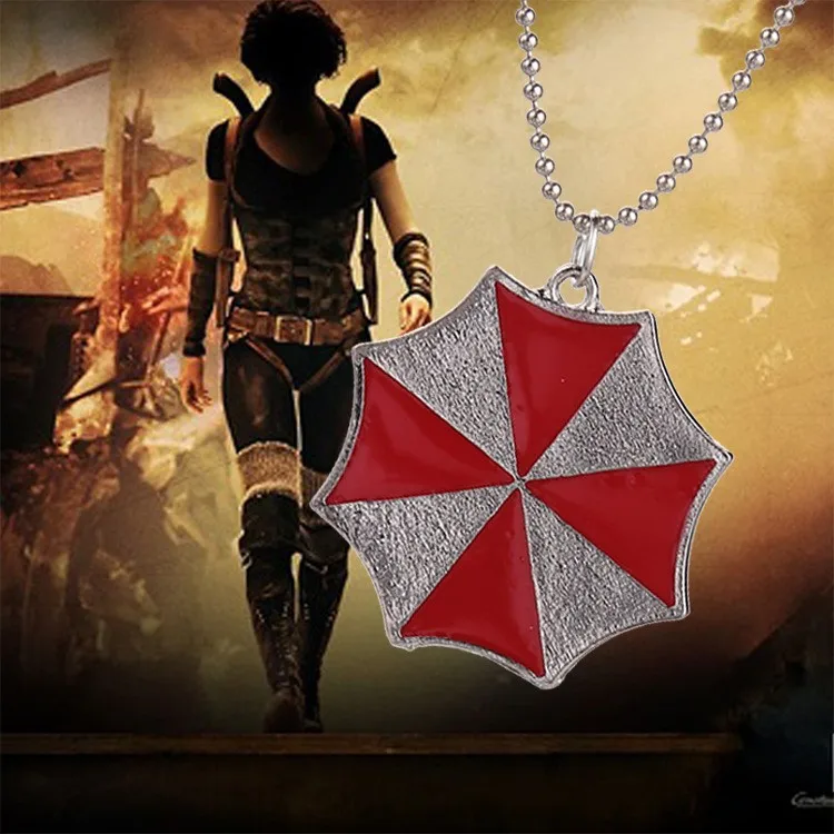 biohazard resident evil necklace vintage umbrella corporation pendant