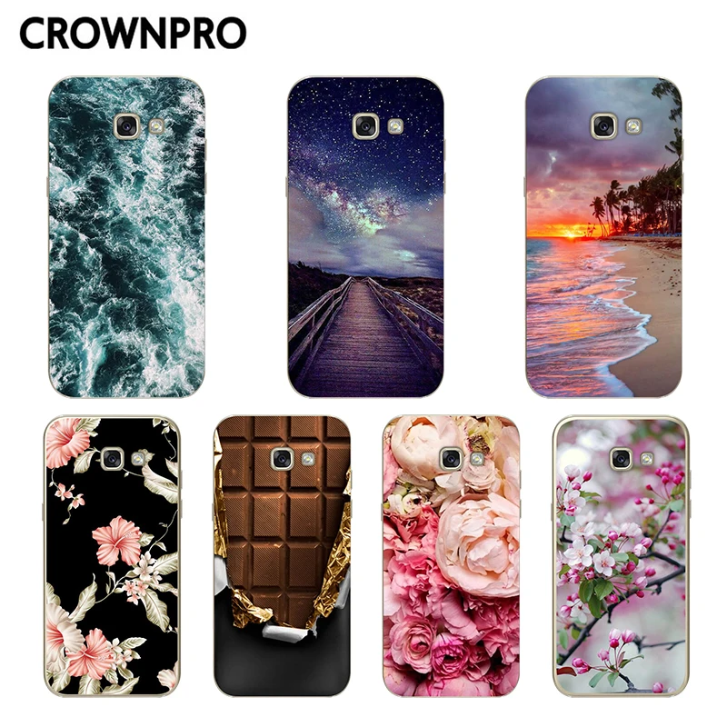 

CROWNPRO Silicone Case FOR Samsung Galaxy A5 2017 Soft Case A520 SM-A520F TPU Cover Back FOR Coque Samsung A5 2017 Phone Cases
