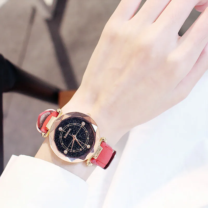 

Relogio Masculino selling star sky Dial luxury watch rose gold women bracelet quartz wristwatches new dropshipping