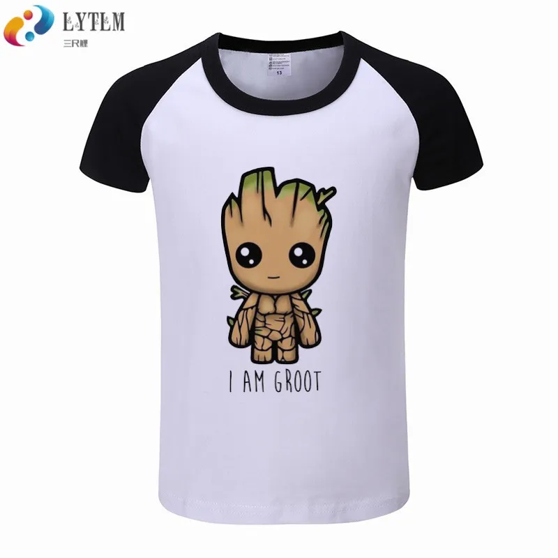 

LYTLM 2019 New Short Sleeve Boys/Girls Groot T-shirt Kids Guardians of the Galaxy Funny Print T Shirt Children's Casual Clothing