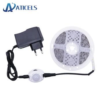

Motion sensor light strip kit 5M DC12V LED Strip 2835 60LEDs/m IP65 waterproof for home kitchen under cabinet light Night Light