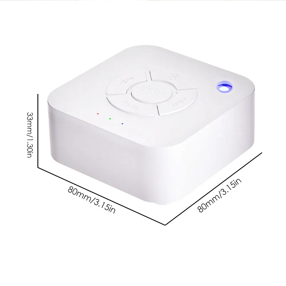 White Noise Machine USB Rechargeable Timed Shutdown Sleep Sound Machine For Sleeping Relaxation For Baby Adult Office Travel