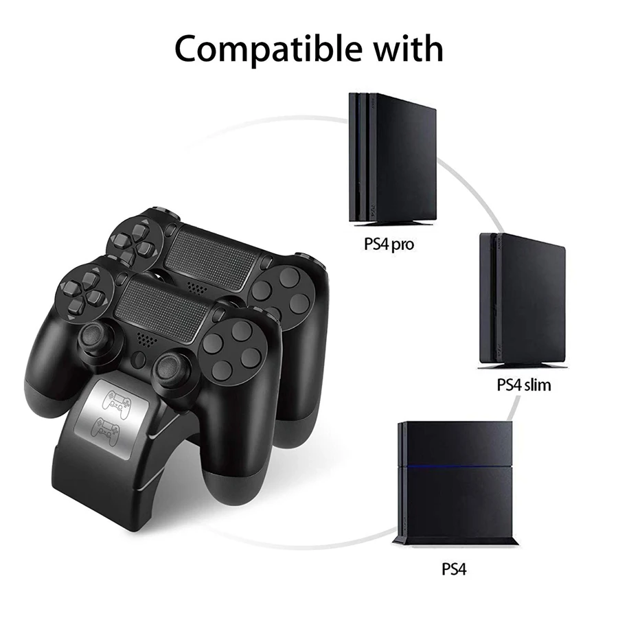 PS4/PS4 Slim/PS4 Pro двойной контроллер зарядное устройство usb-геймпад Быстрая зарядка док-станция Подставка для игровой станции PS 4 игры аксессуары