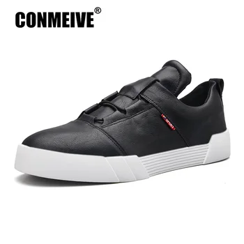 

Autumn Winter Leather Mens Shoes Convenient Slip-On Luxury Brand Designer Men Shoes Casual Fashion Light Male Adult Loafers