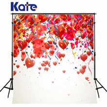 Children Birthday Party Background Photo Studio Valentine’S Day Backdrops Many Many Heart Many Colored Ribbon For Baby