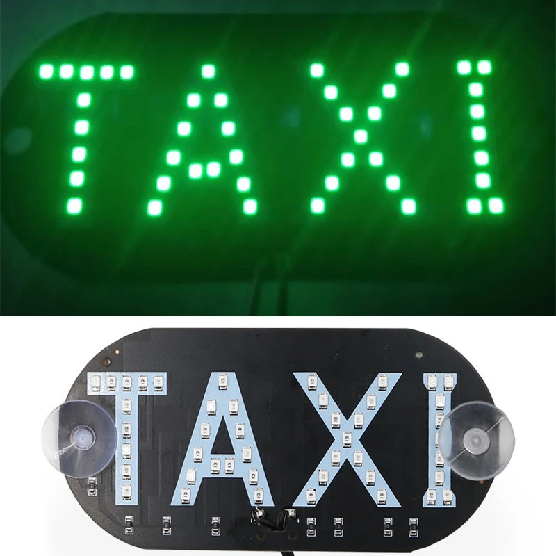 ZREAL Taxi Luz LED Uber Parabrisas Coche Rideshare Caballero Indicador Lámpara Logo Parabrisas Panel Sign Lights 