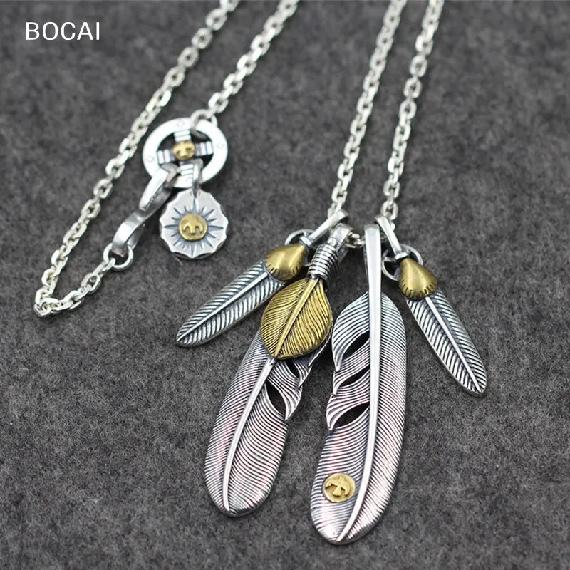 

Takahashi Mitaeyi bird feather pendant S925 sterling silver chain chain set Shawn Yue angle lovers too