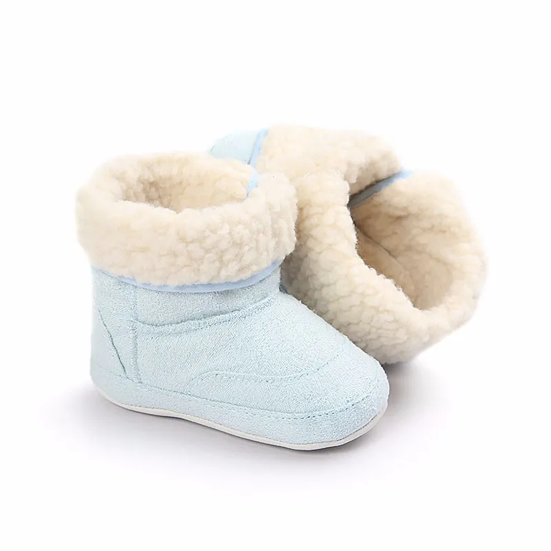 WONBO новые зимние супер теплые Новорожденные Девочки Обувь для малышей Мягкая Детская на резиновой подошве Нескользящие сапоги пинетки