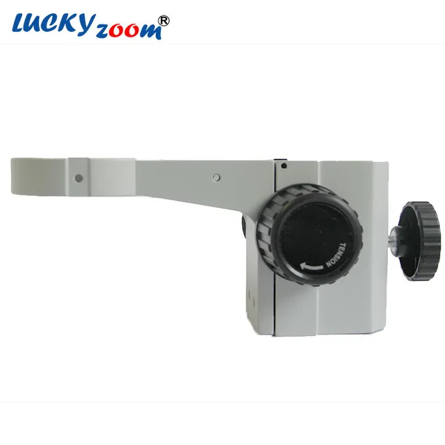 Lucky Zoom Brand Professional Adjustable Boom Stand For Binocular Trinocular Stereo Microscope 76MM Head Holder Aluminum Base Zoom Microscopio Support Stage