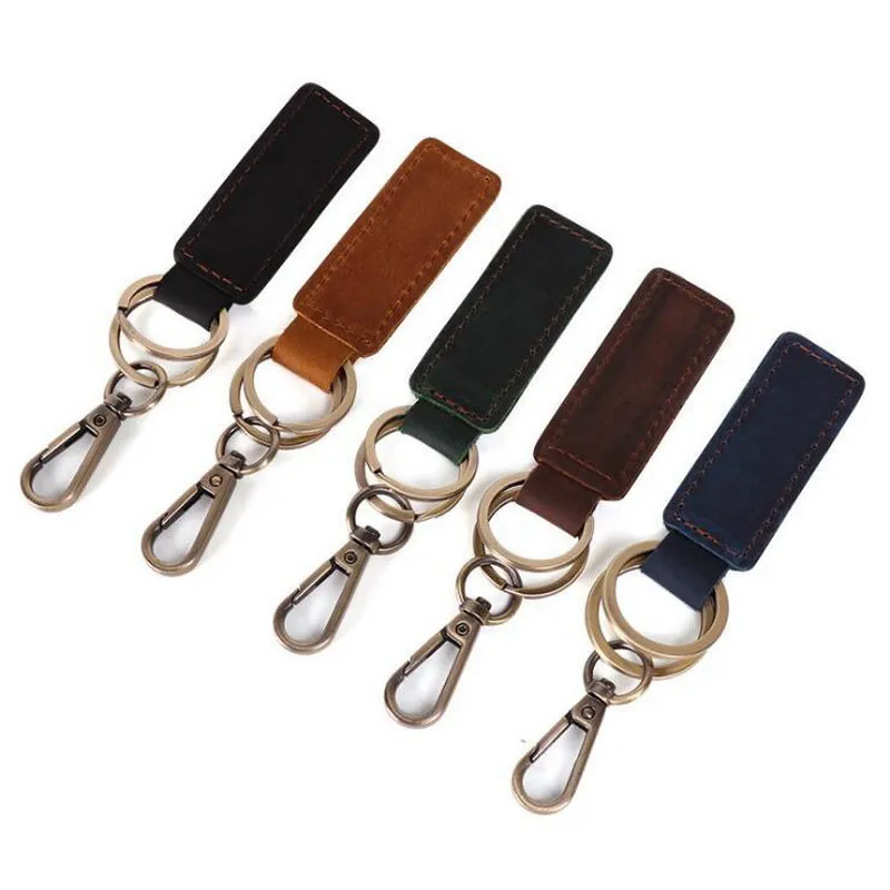 

New Fashion Detachable Key Chain Leather Belt Loop Key Holder Ring Keychains Car Keyring Keyfob Ring Jewelry Gift Wholesale
