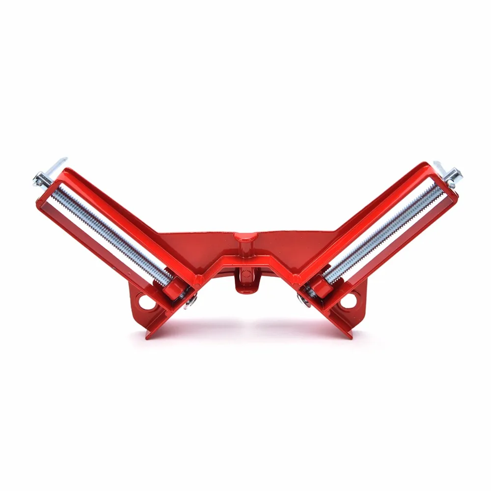 1Pcs Red Adjustable Jaws 90 Degree Right Angle Clip Aluminum Picture Frame Corner Clamp Woodworking Hand Tool Kit