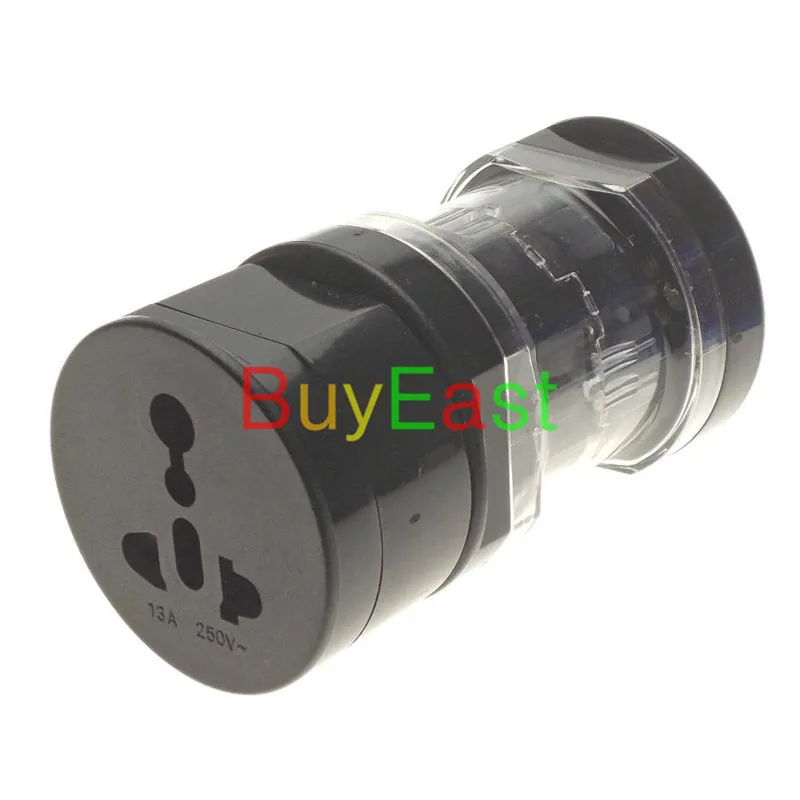 

2 X World Travel Plug Adapter Change UK/EU/US/AU/China Plug Works In Over 150 Countries Black Color