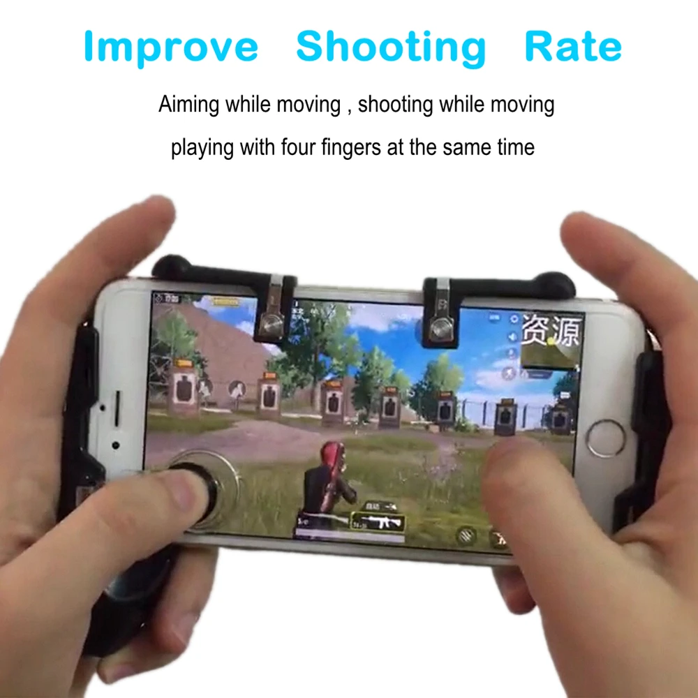 Goede PUBG Mobiele Game Controller Gamepad + L1 R1 Trigger Doel Knop L1R1 Shooter + Touch Pad Joystick voor iPhone Android telefoon Gaming