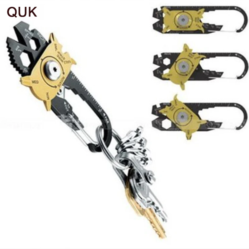 QUK Wrench 20in1 Multi-function Combination Tool Stainless Steel Screwdriver EDC Outdoor Portable Gadget 12 14 38 Hex Spanner1