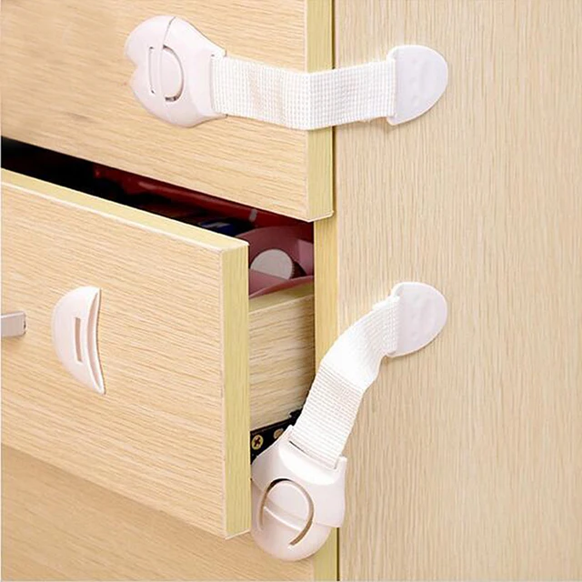 10PCS Baby Safety Lock Security Locks Desk Drawer Lengthened