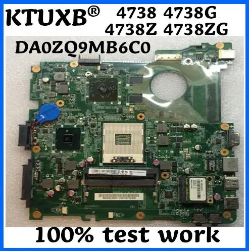 

KTUXB For Acer aspire 4738 4738G 4738Z 4738ZG Laptop Motherboard DA0ZQ9MB6C0 MBRBL06001 HM55 DDR3 HD4500 Free CPU 100% test work