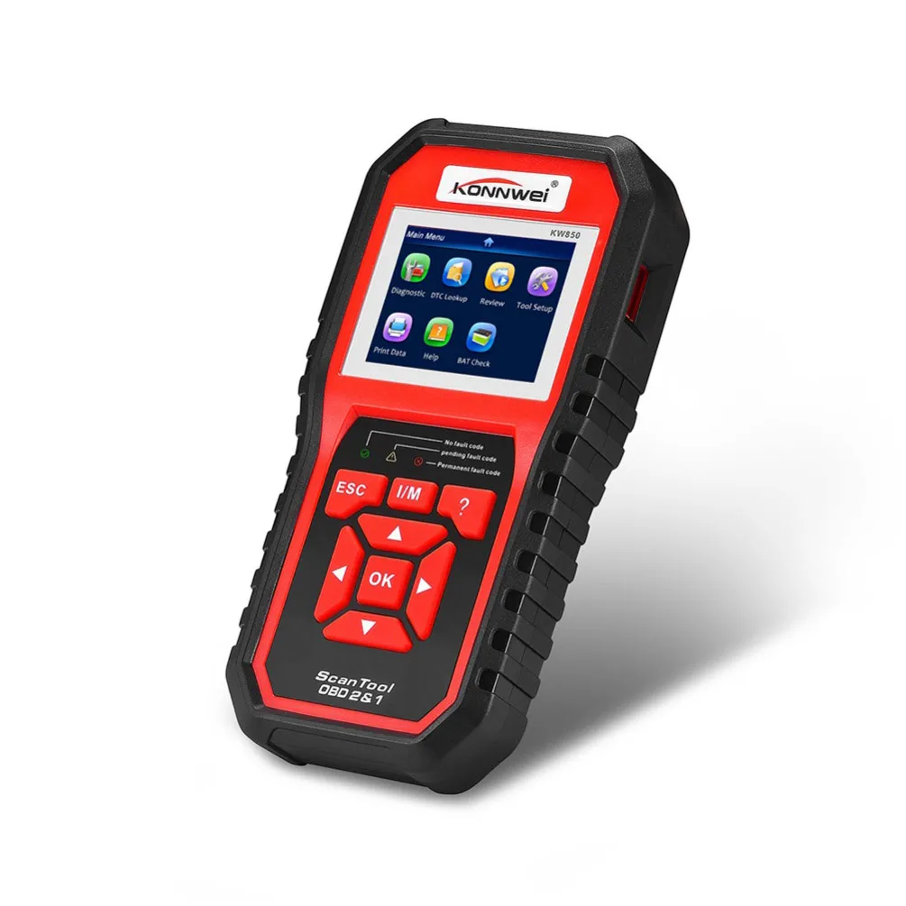 KONNWEI KW850 OBDII Автомобильная Марка EOBD считыватель кодов неисправностей двигателя OBD2