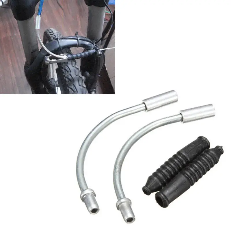 

Hot Two Pairs Bike V-Brake Elbow Brake Pipe Noodles Boots With Rubber Sleeve Kit