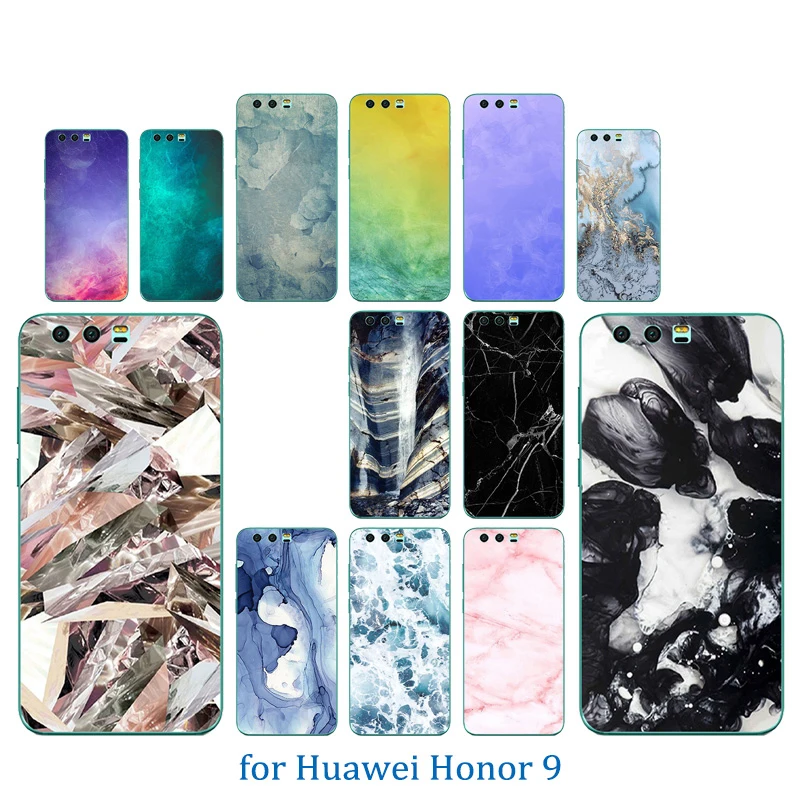 Чехлы для телефонов 5 15 дюймов Huawei Honor 9 чехол с цветным каменным узором мягкая