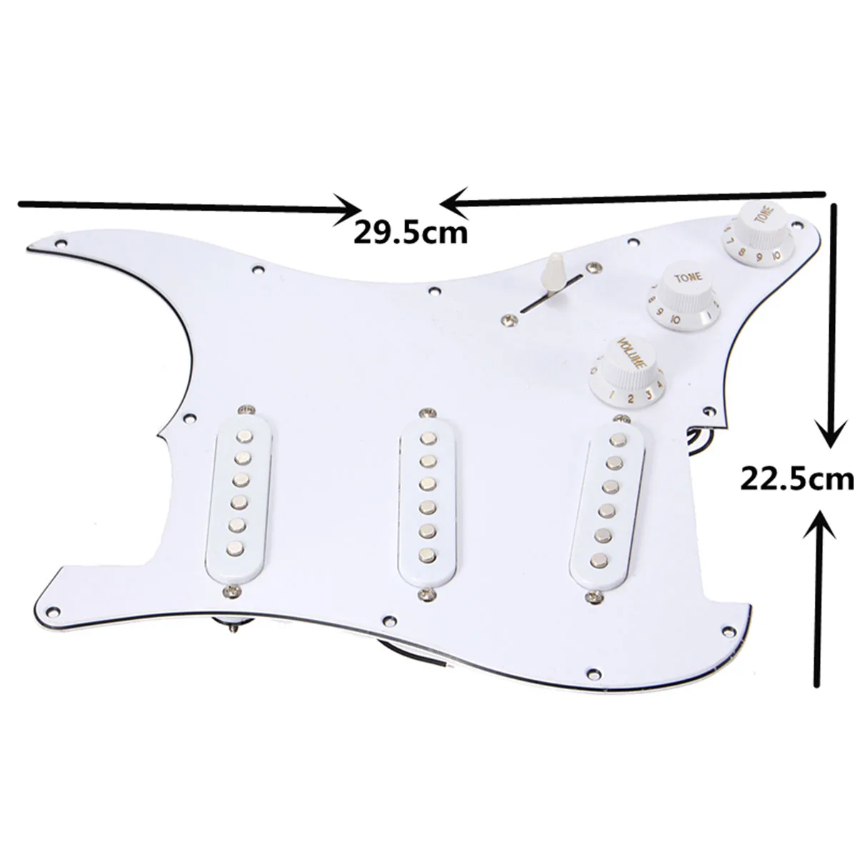 Alta calidad Guitarra eléctrica 3 bobina simple cargado Pickguard ensamblaje SSS para accesorios de repuesto de Guitarra Strat