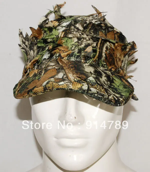 

3D REALTREE CAMO HUNTING AIRSOFT LEAF NET GHILLIE HAT CAP -32550