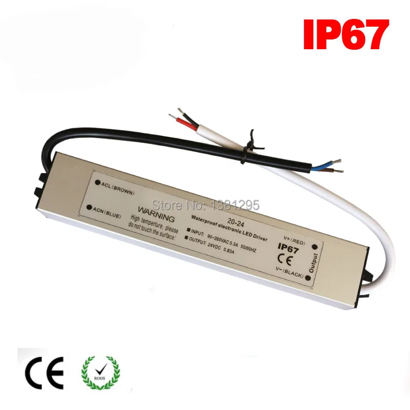 Baratos Fuente de alimentación de 12 V CC 24V Transformador electrónico 12W 20W 30W 40W 50W 60W 80W controlador de lámpara LED IP67 alimentation 5A 220 12 V tira
