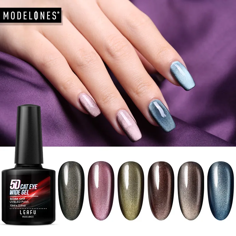 

Leafu Modelones 5D Cay Eyes Led Nail Gel Polish Newest Magnetic UV Gel Nail Polish Semi Permanent Hybrid Varnish UV Gel Lacquer