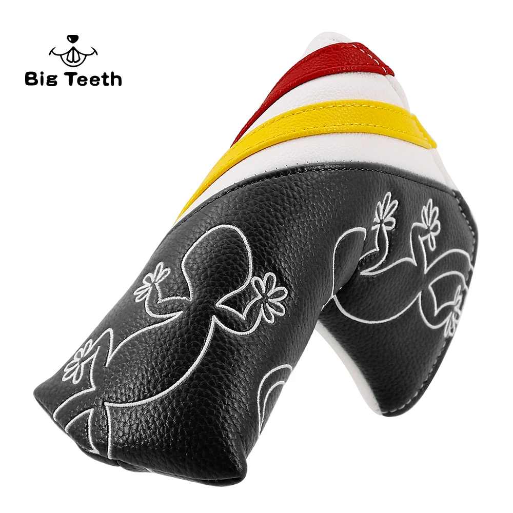 

Big Teeth Golf Club Head Cover Putter Cover House lizard Synthetic Leather Golf Putter Cover Headcover Magnet Closure