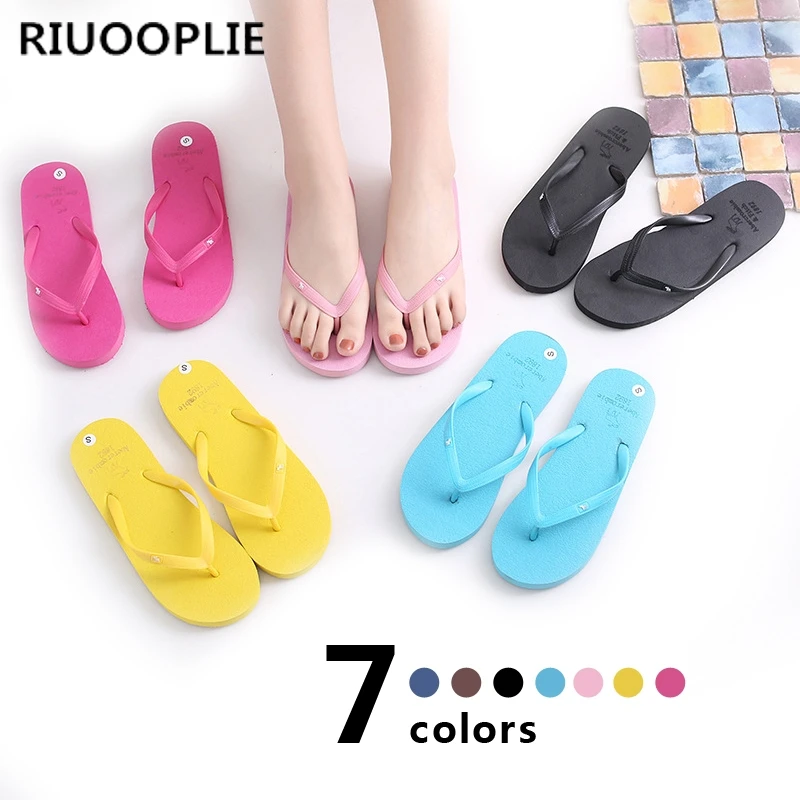 

RIUOOPLIE Summer Women Girls Flip Flops Shoes Women US Soft Leisure Sandals Beach Slipper Indoor & Outdoor Sandals Flip-flops