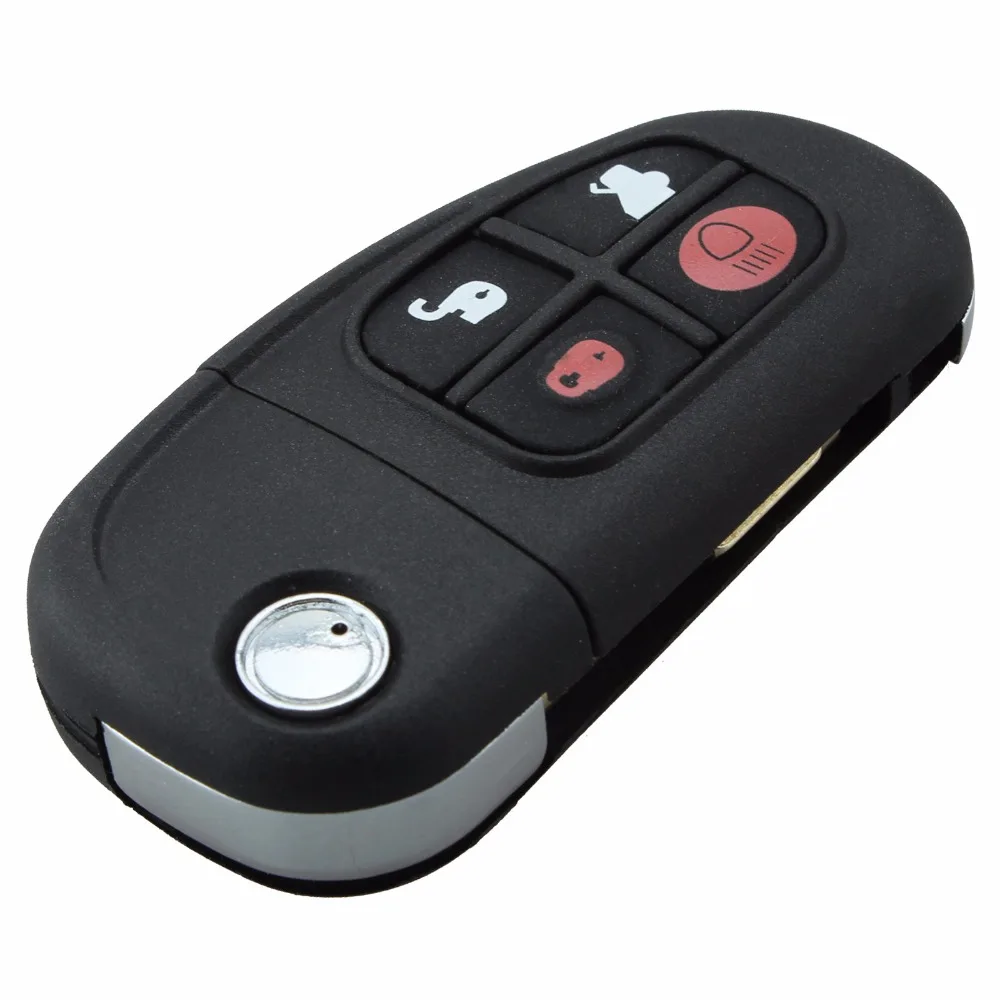 

4Buttons Remote Flip Folding Key Case Shell For Jaguar X type S type XJ type Car Key Cover Uncut Blade