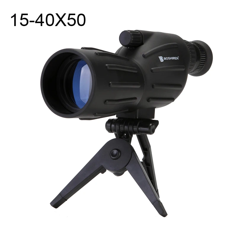Hot selling 15-40x50 Zoom HD Monocular bird watching Telescope binoculars With Portable Tripod Spotting Scope Blue Coating free shipping hd monocular outdoor telescope with portable tripod night version spotting scope 20x50 zoom hw2050