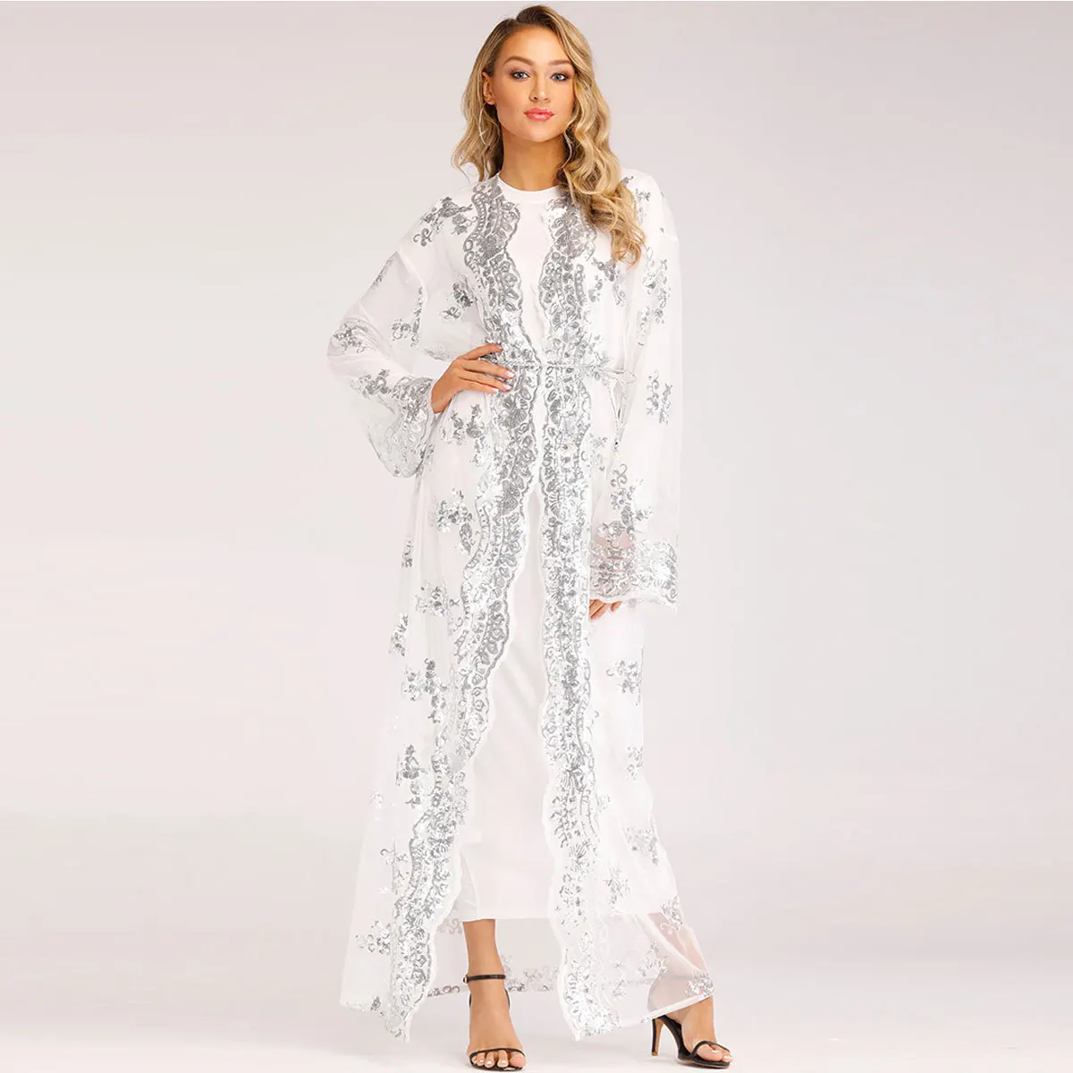 Роскошные высококачественные блестки Дубай мусульманские женщины abayas (без