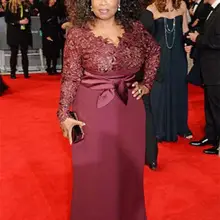 Плюс размер v-образным вырезом прямые кружевные вечерние платья длиной до пола дешевые платья знаменитостей