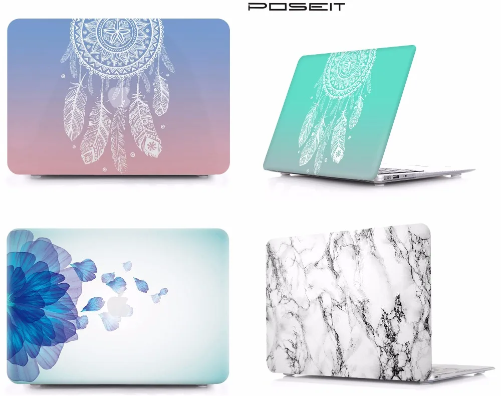 

Laptop Protective Hard Shell Case Keyboard Cover Skin Set For 11 12 13 15"Macbook Air A1466 A1369 Pro Retina Touch Bar A1706 FL