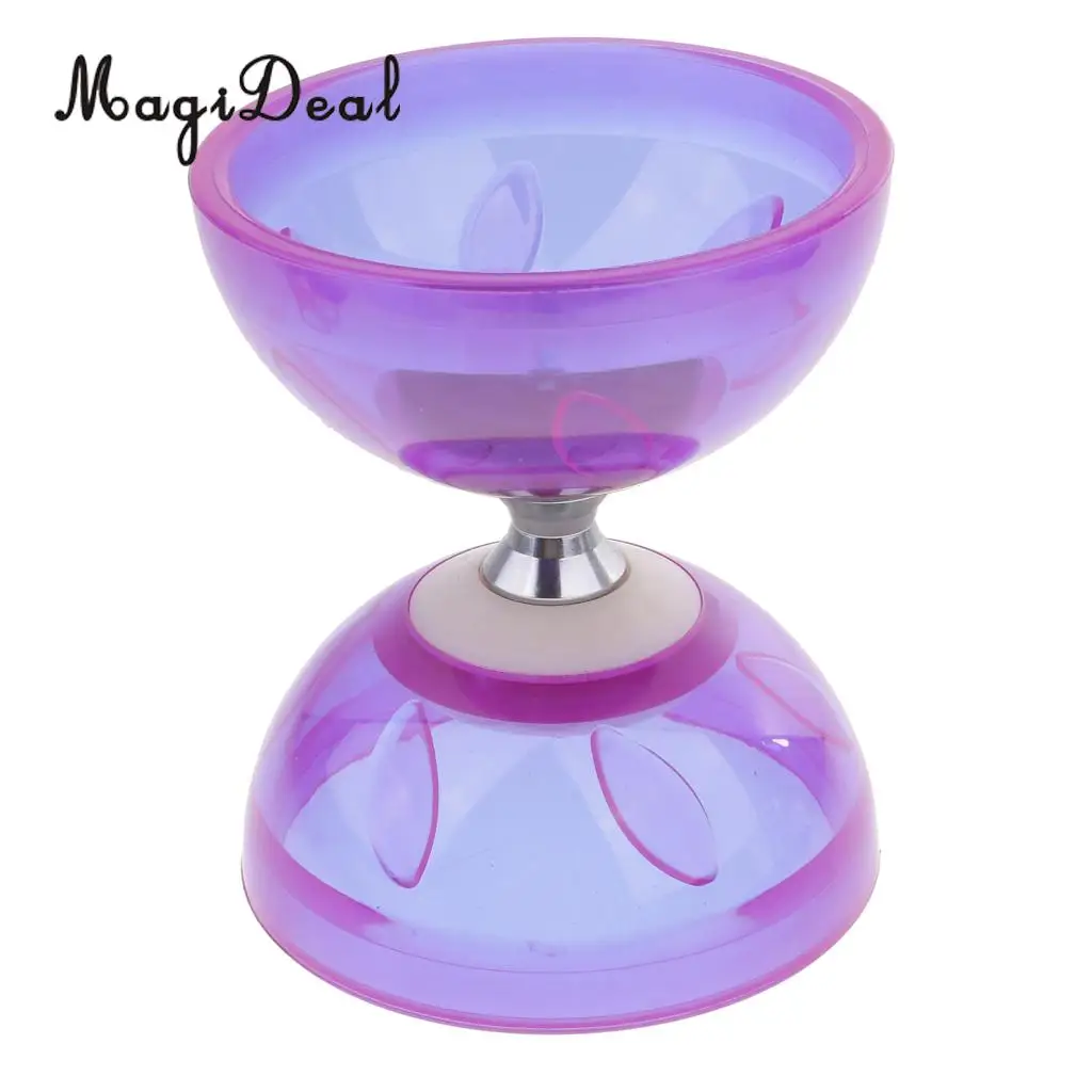 MagiDeal Triple Bearing Juggling Diabolo Toys with Sticks & String 13cm Diameter for Professionals Beginners Kids Adults 4Colors
