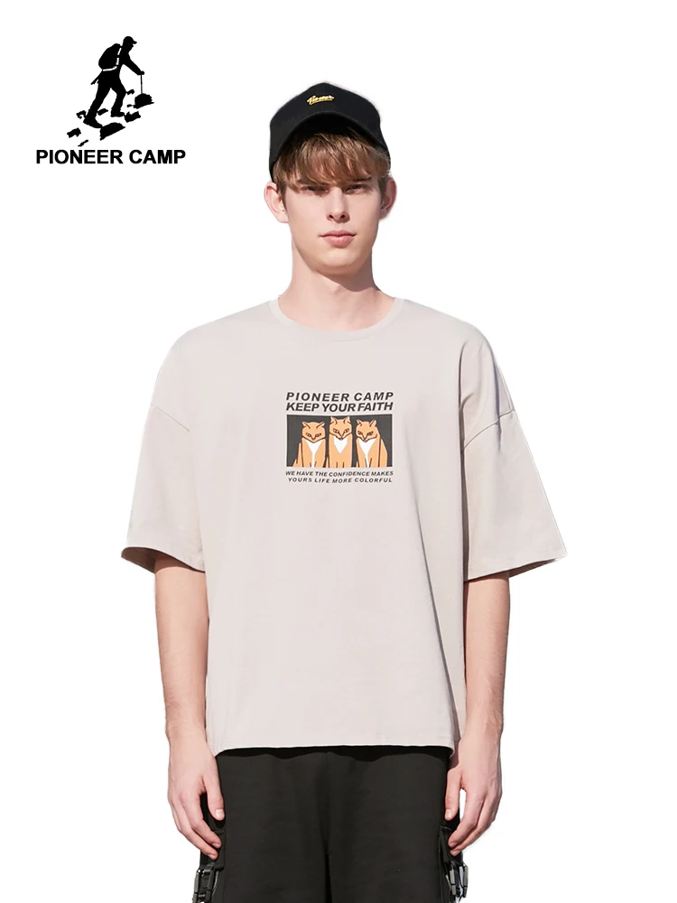 

Pioneer Camp Fashion Men t shirt Summer oversized Printed Cat T-Shirt cotton Hip-hop Streetwear Short Sleeve Top Tees ADT902078