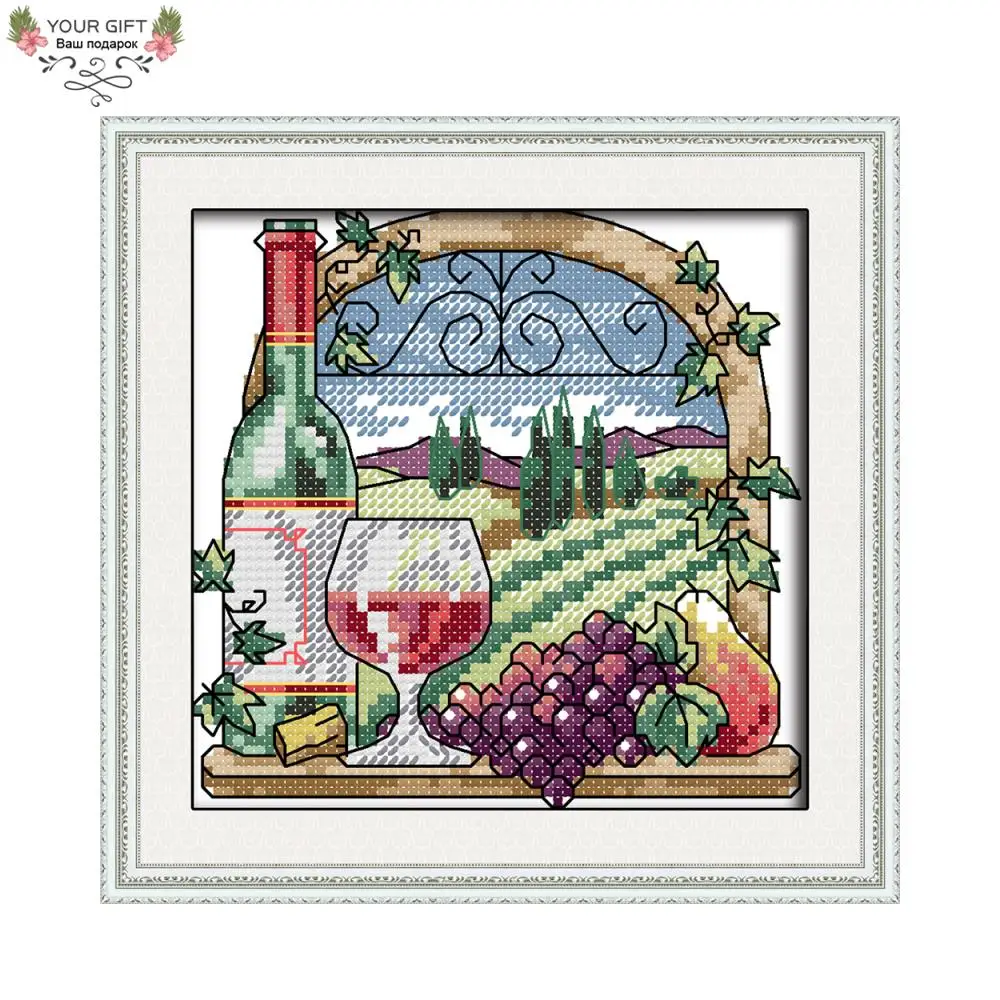 Домашний декор Joy Sunday Wine J362 14CT 11CT Набор для вышивки крестиком | Дом и сад
